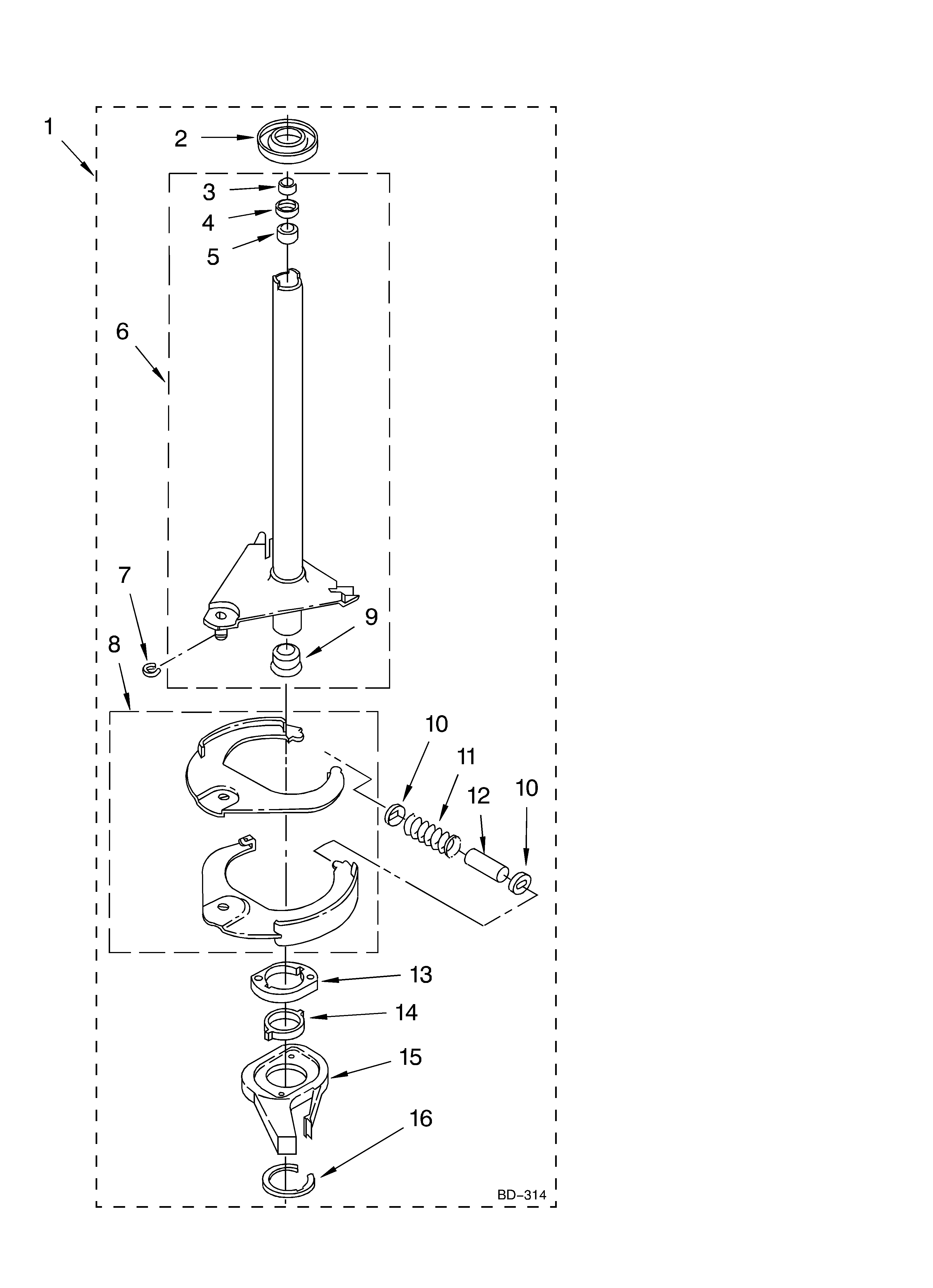 Brake and drive tube