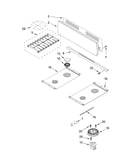 Cooktop, burner and grate