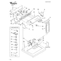 Whirlpool LGR7620LG0 top and console/literature diagram