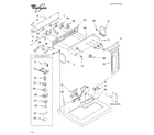 Whirlpool LGR8648LQ0 top and console/literature diagram