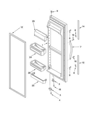 Refrigerator door
