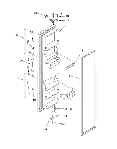 Freezer door