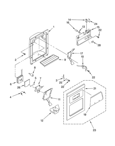 Dispenser front