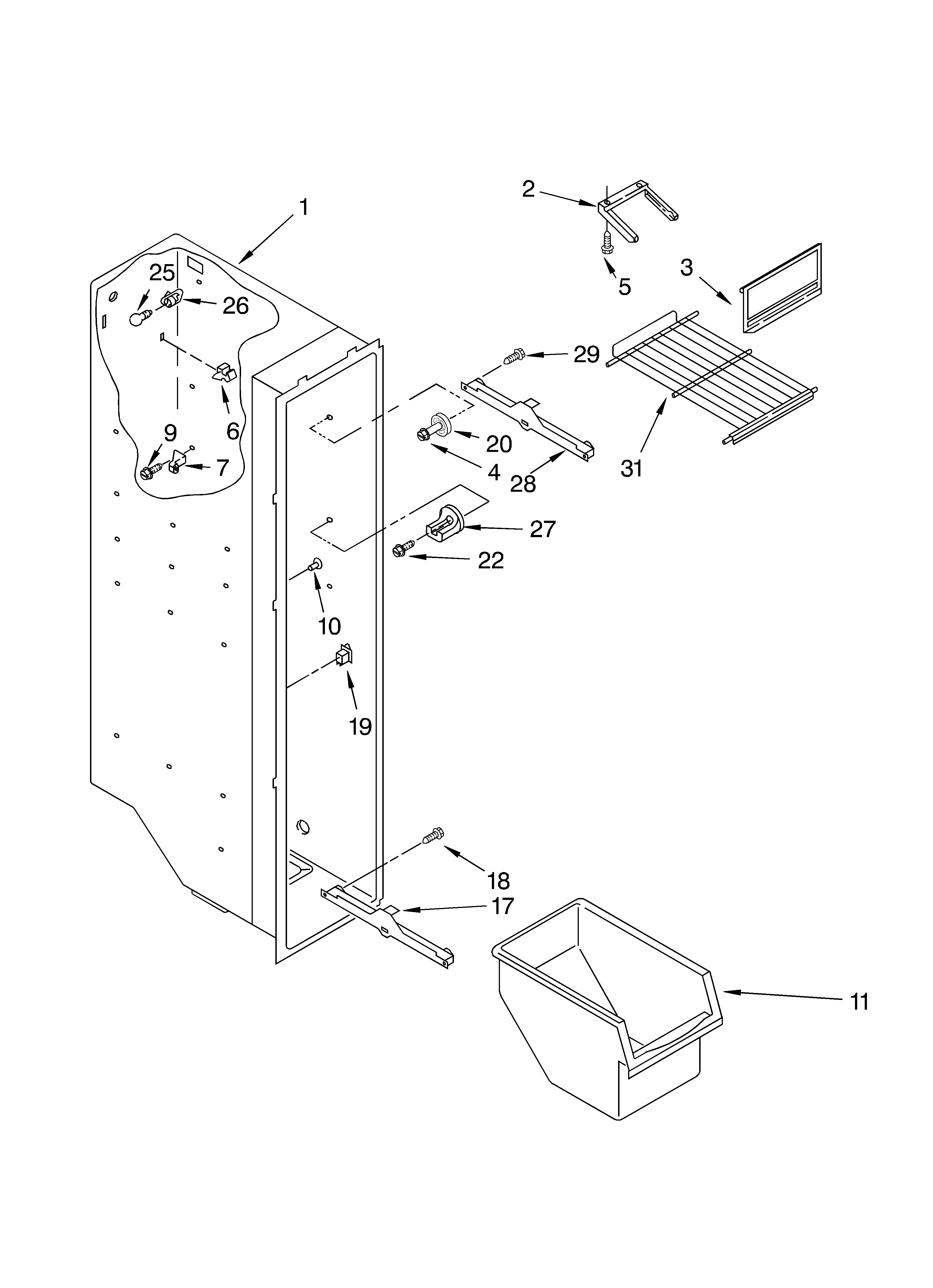 Freezer liner