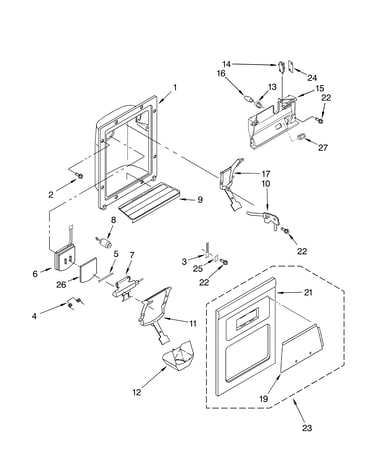 Dispenser front