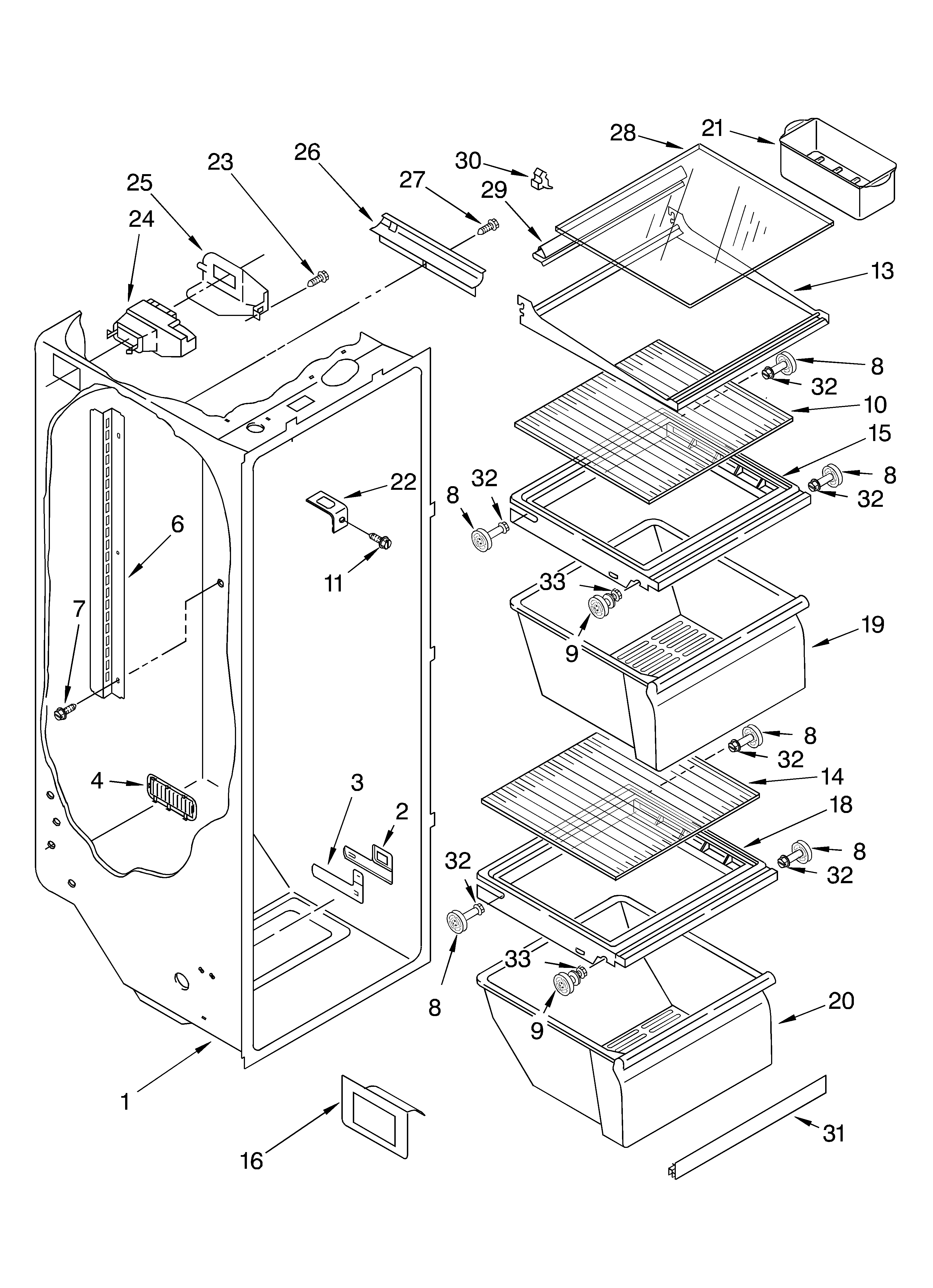 Refrigerator liner