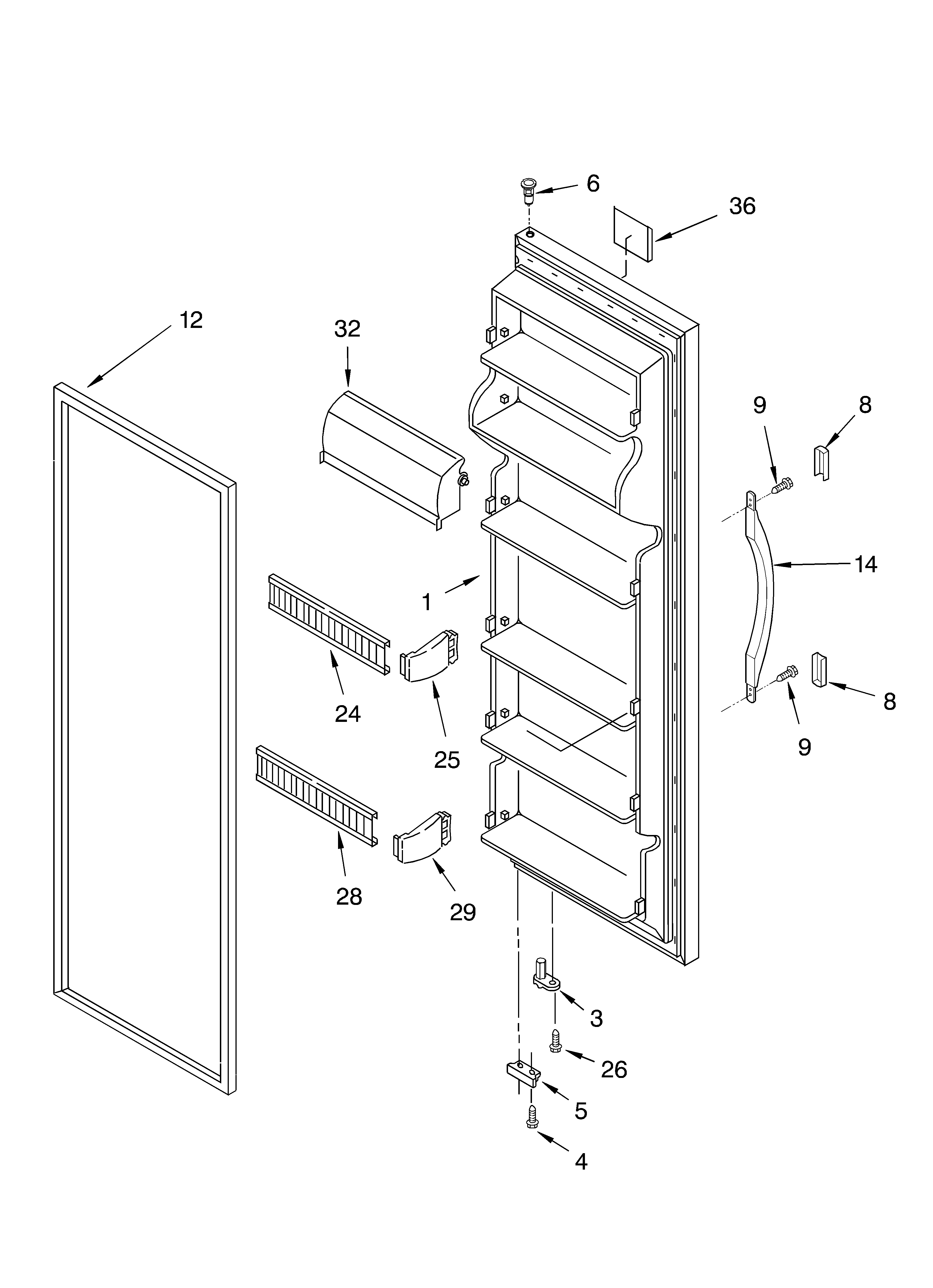 Refrigerator door