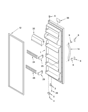 Refrigerator door