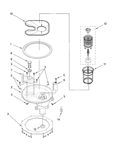 Sump and strainer