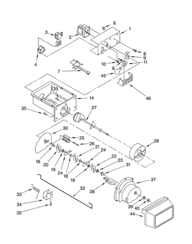Motor and ice container