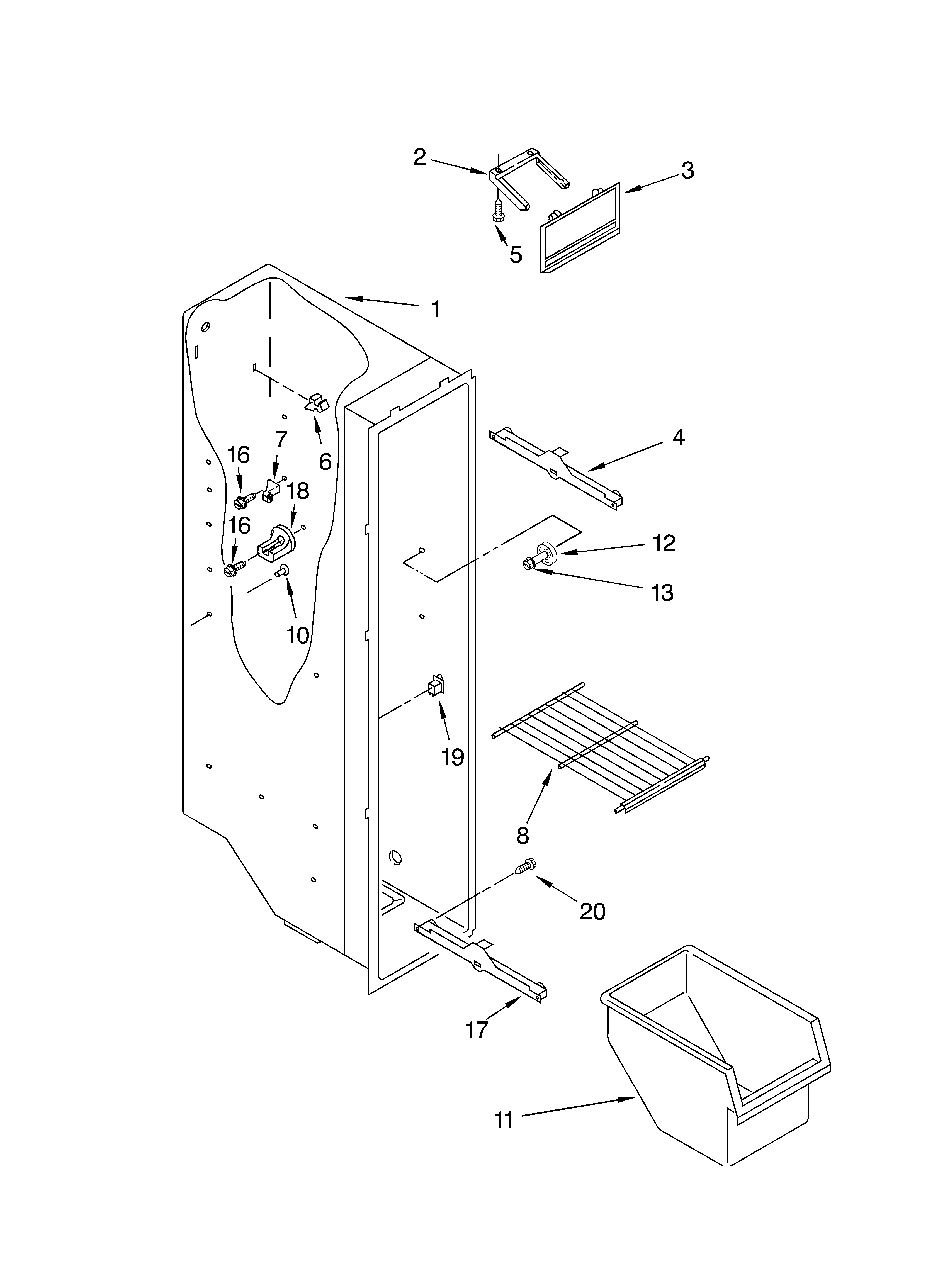 Freezer liner
