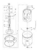 Agitator, basket and tub