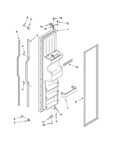 Freezer door