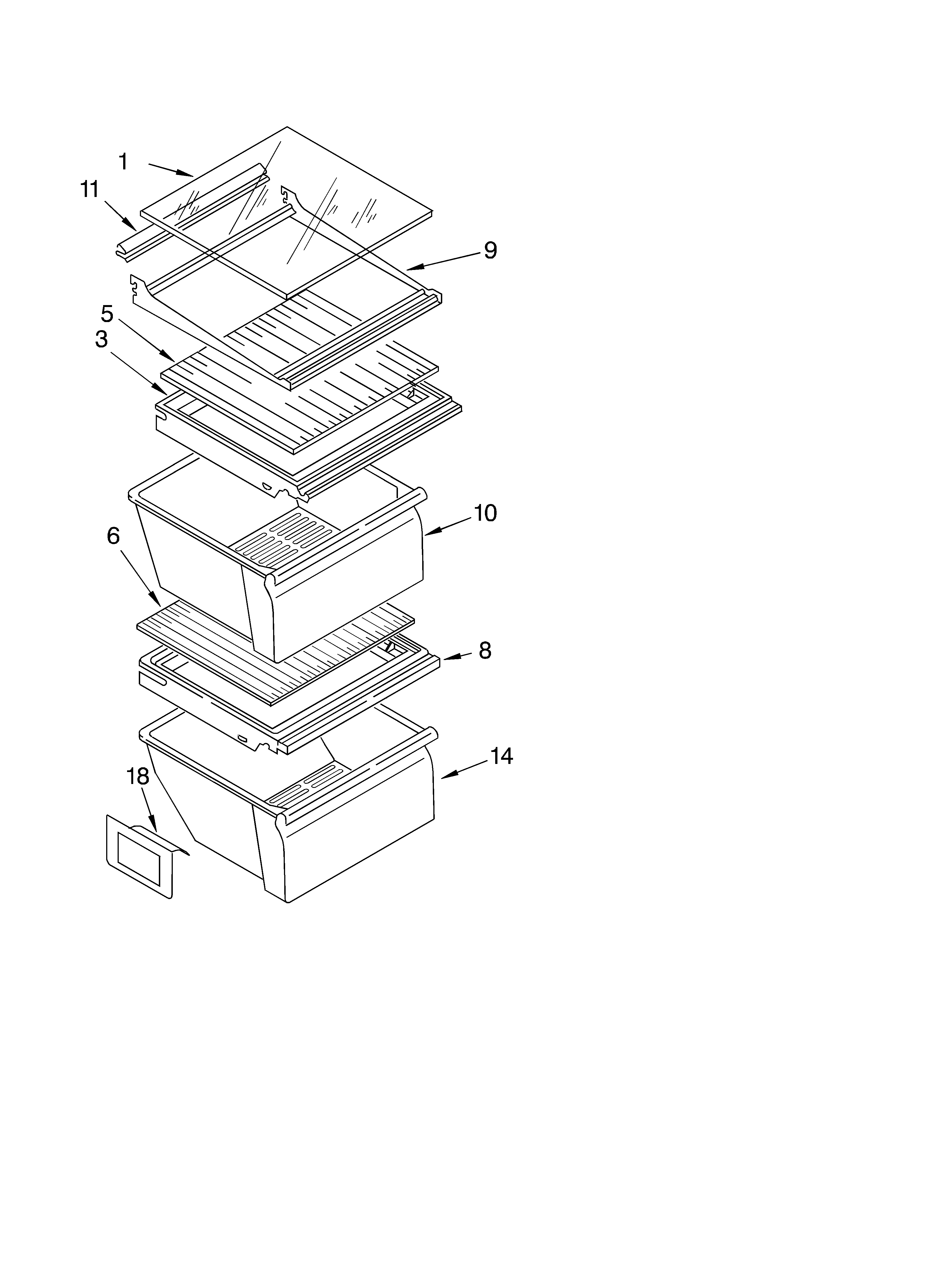 Refrigerator shelf