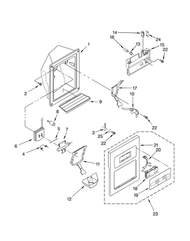 Dispenser front