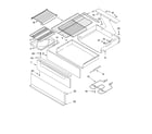 Whirlpool GR475LXLS0 drawer and broiler diagram