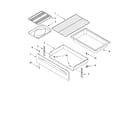 Whirlpool RF368LXKT1 drawer and broiler diagram