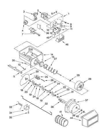 Motor and ice container