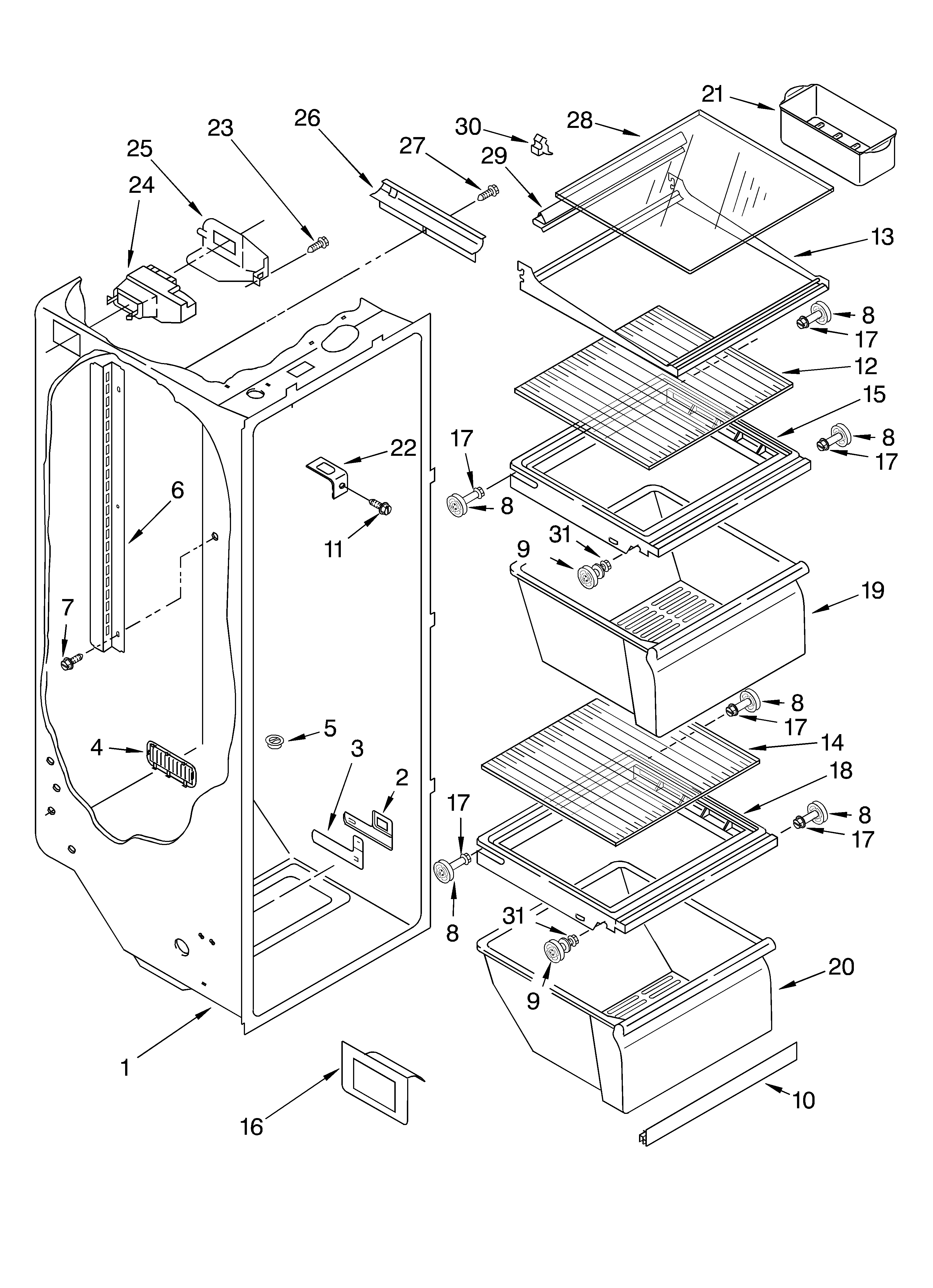 Refrigerator liner