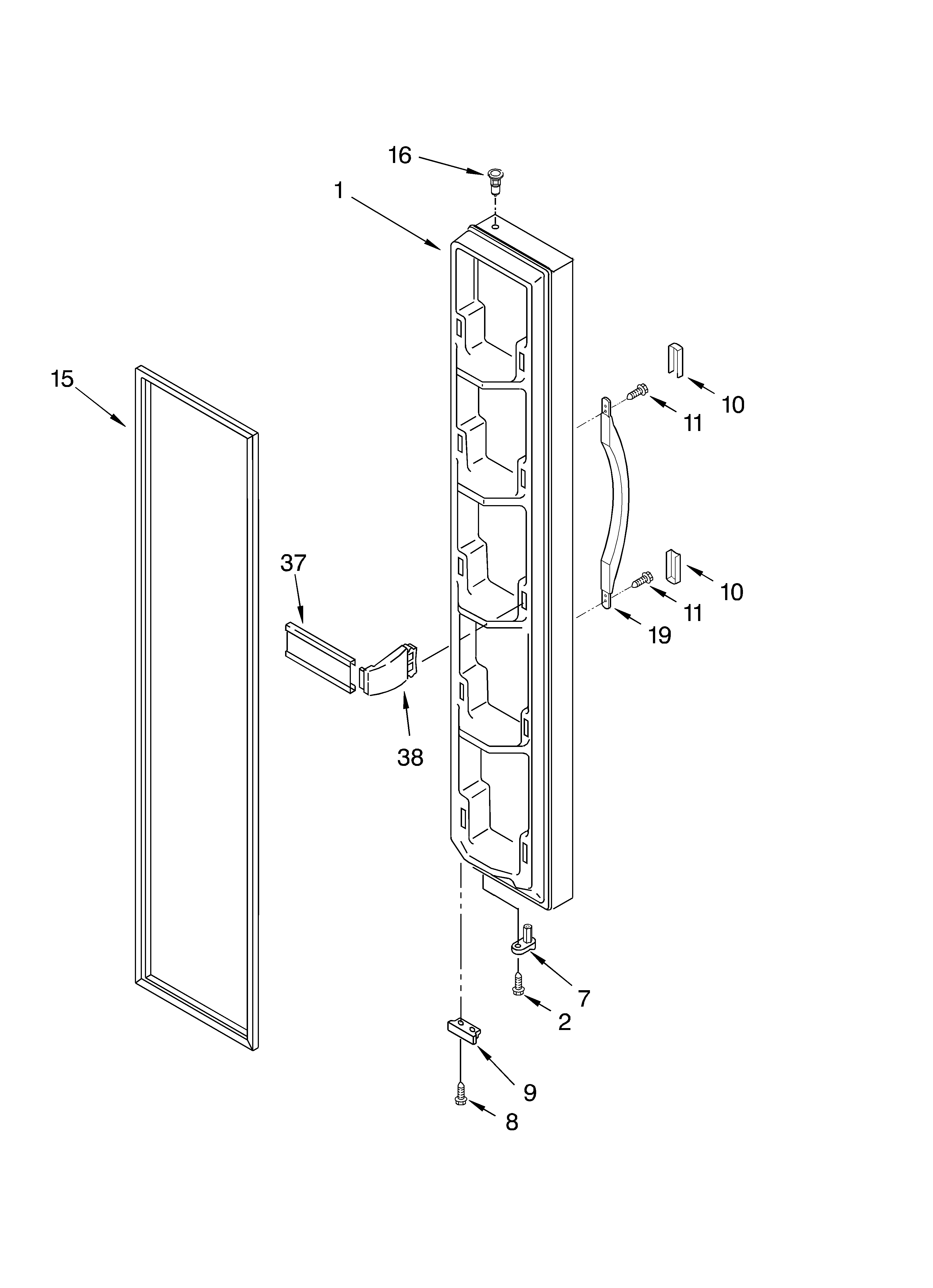 Freezer door
