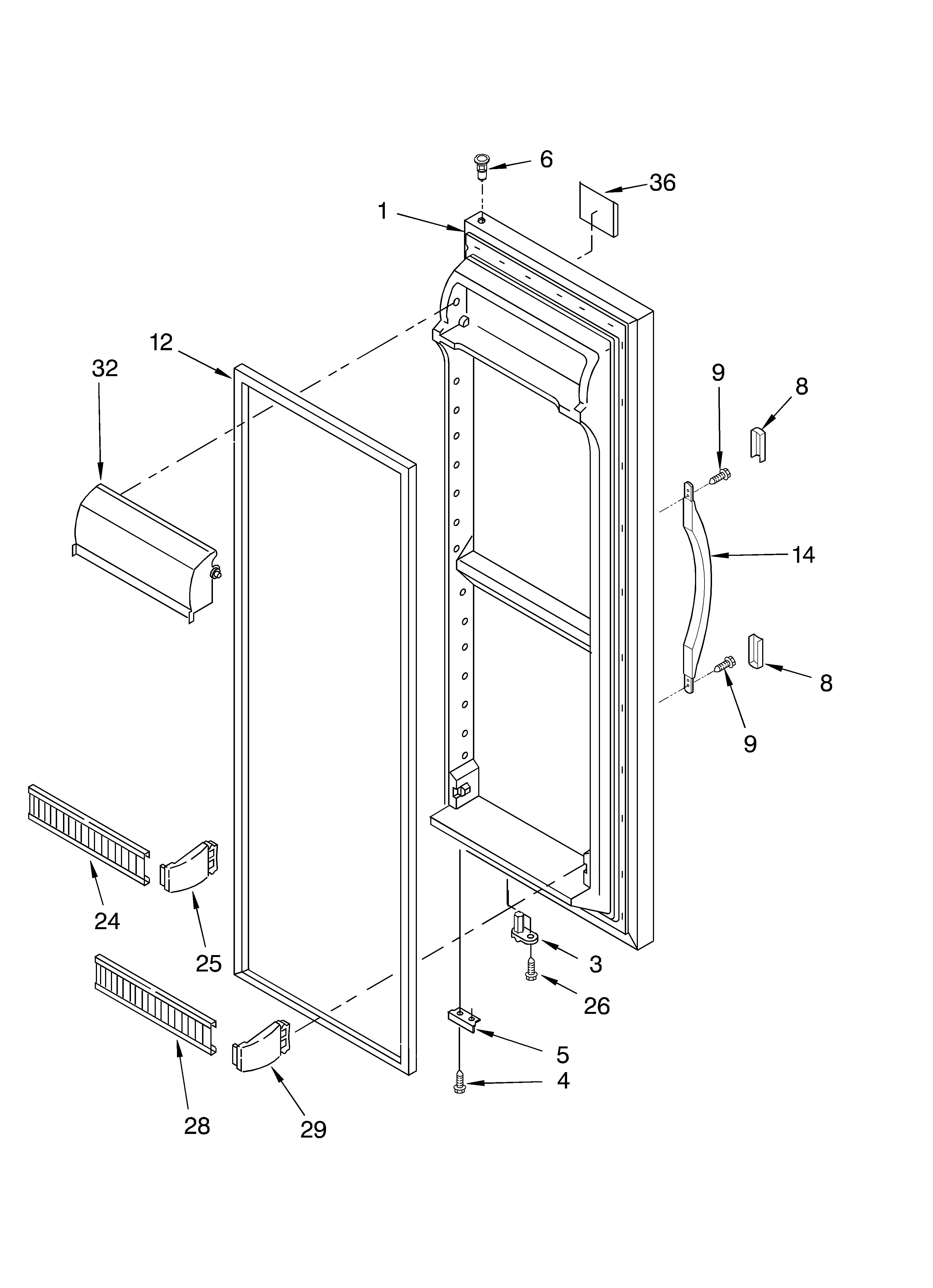 Refrigerator door