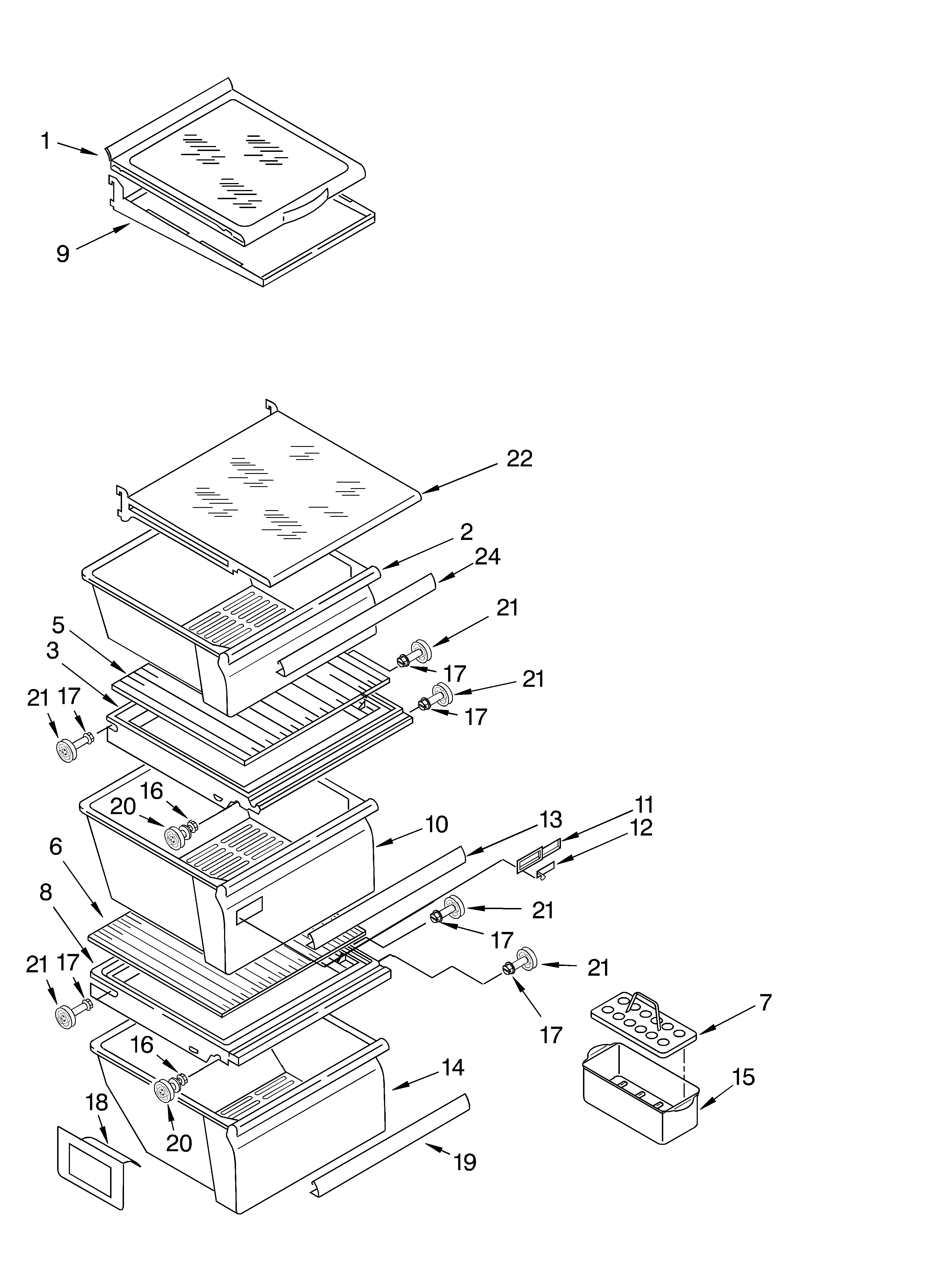 Refrigerator shelf