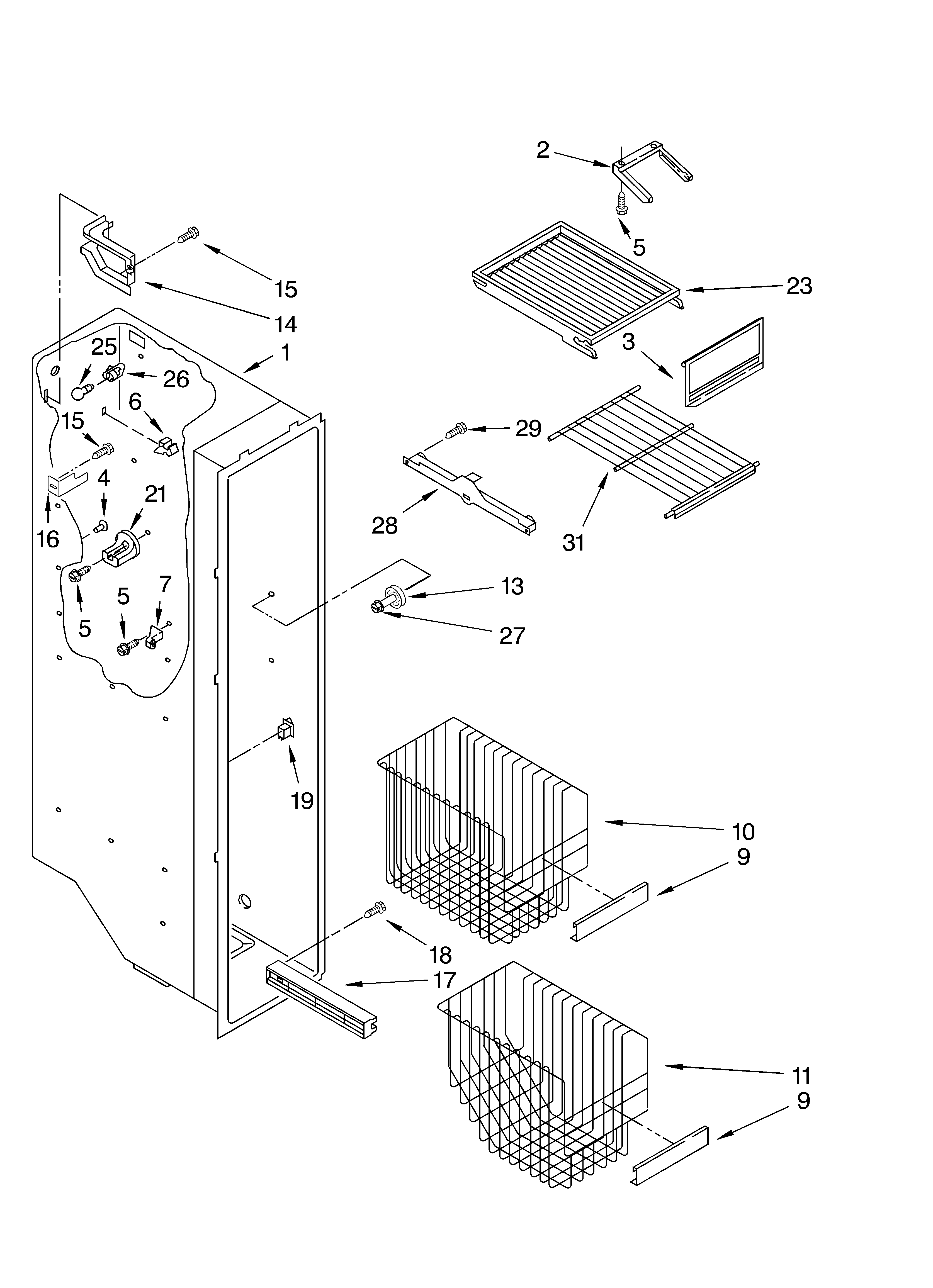Freezer liner