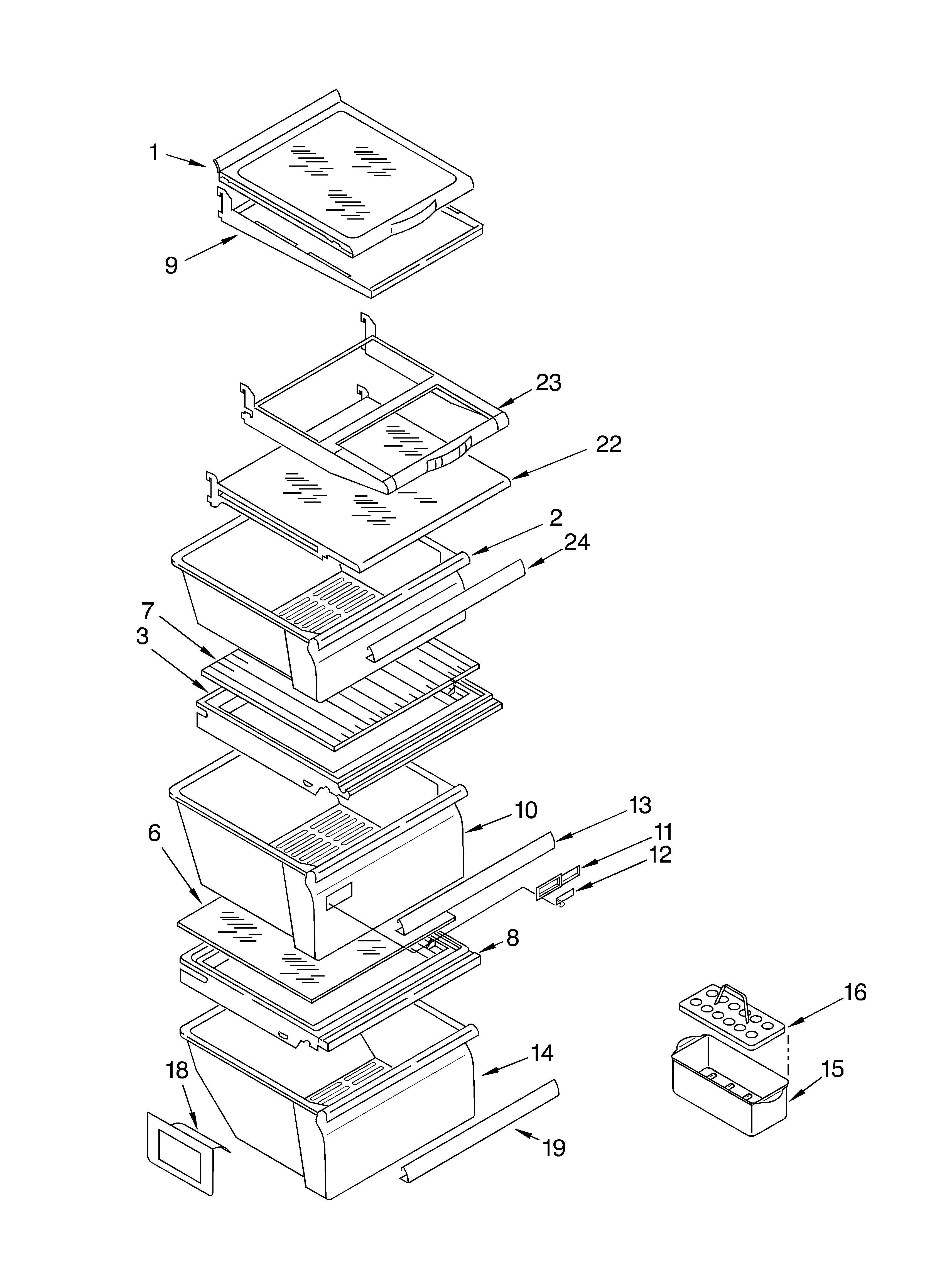 Refrigerator shelf