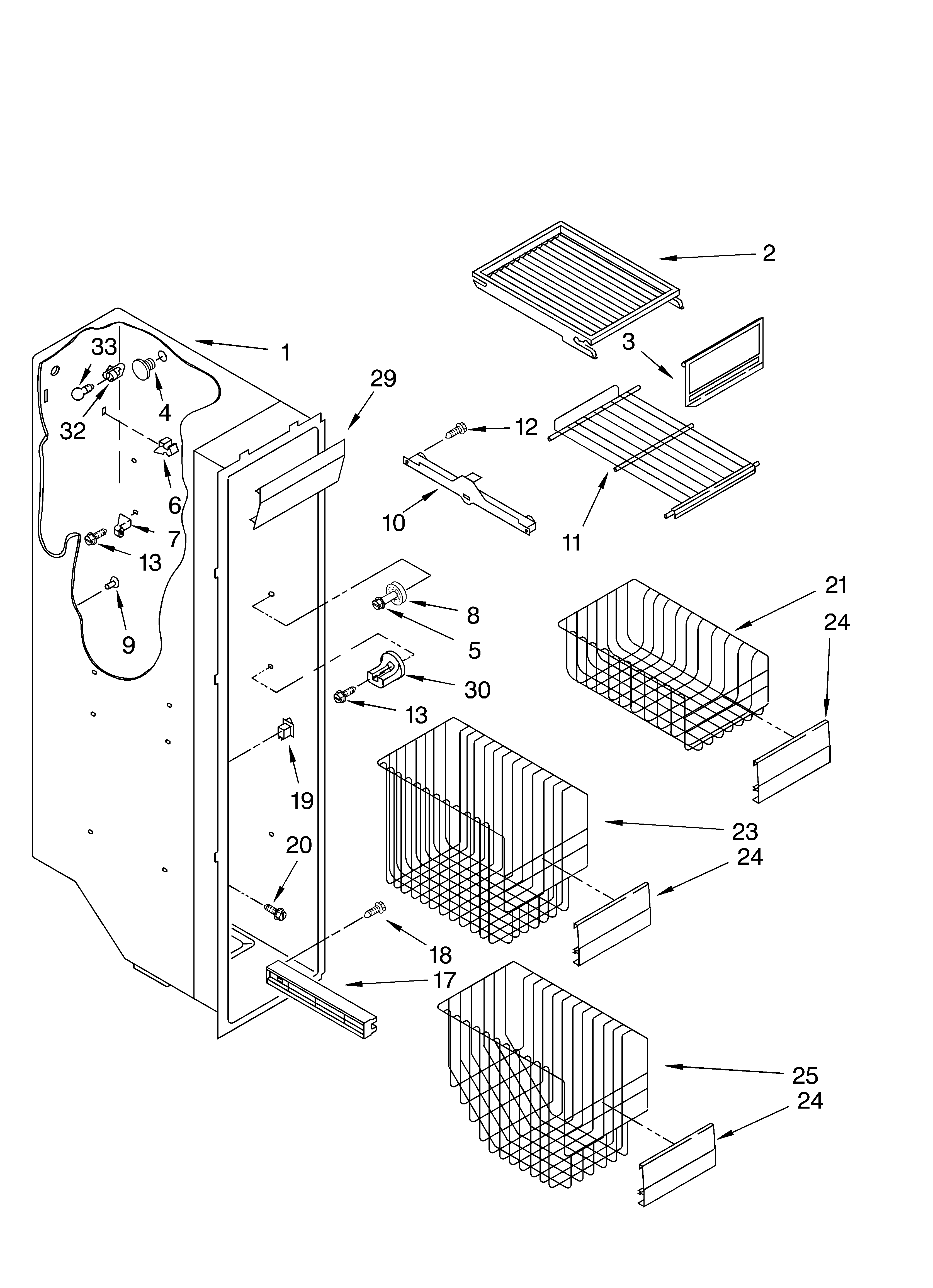 Freezer liner