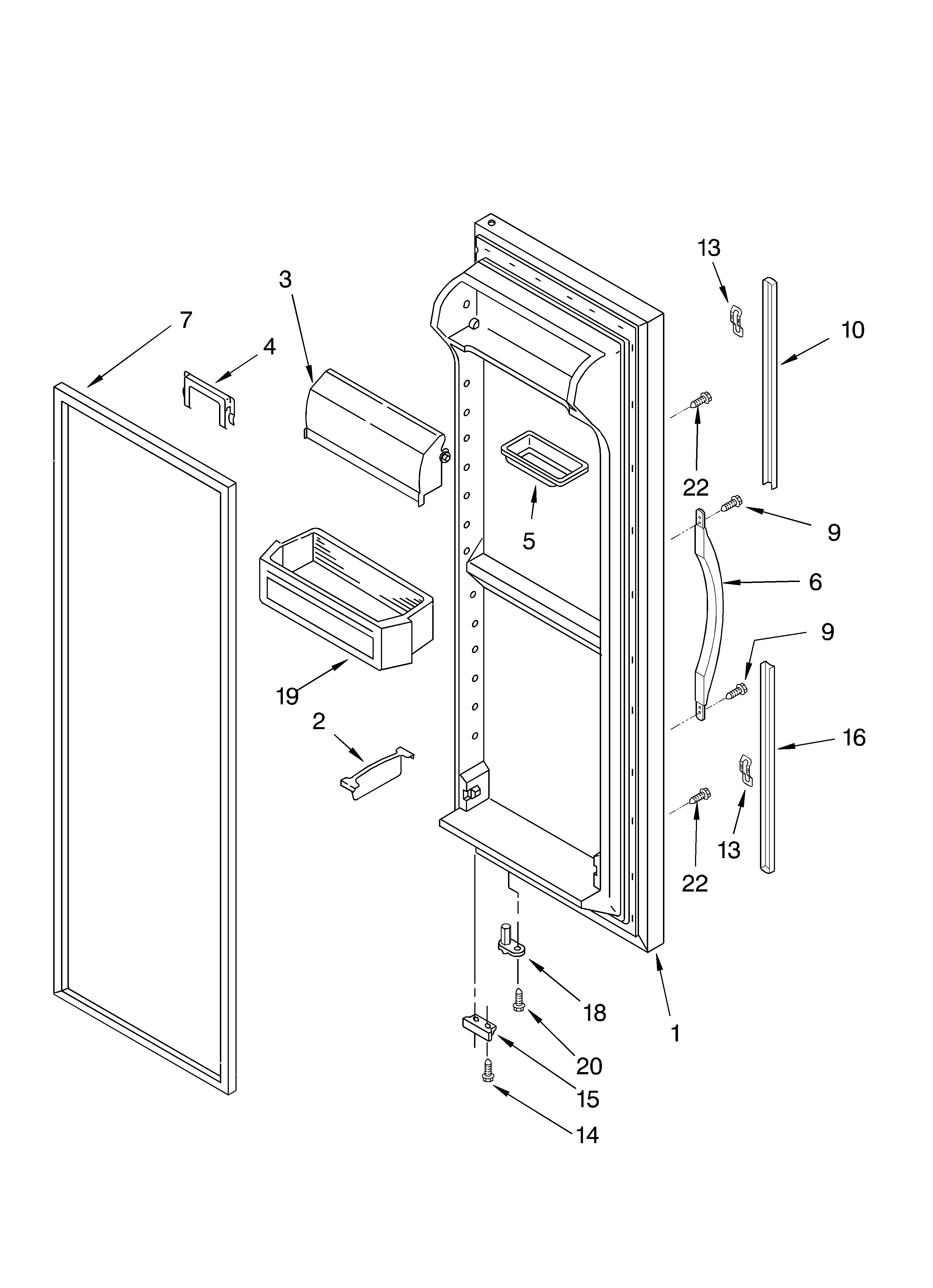 Refrigerator door