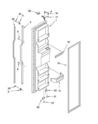 Freezer door