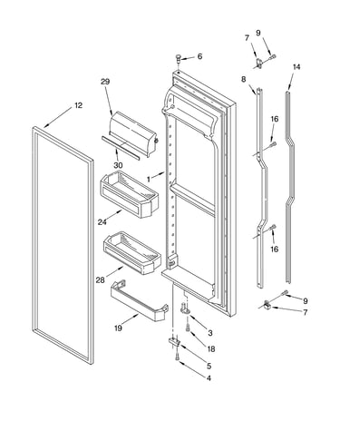 Refrigerator door