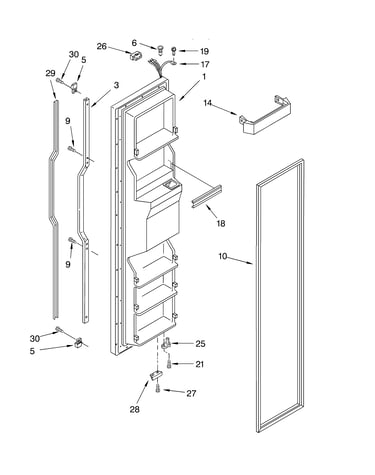 Freezer door