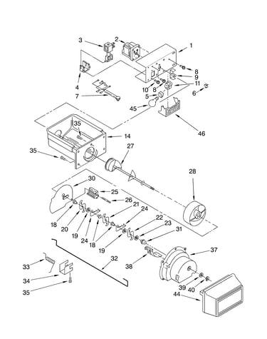 Motor and ice container