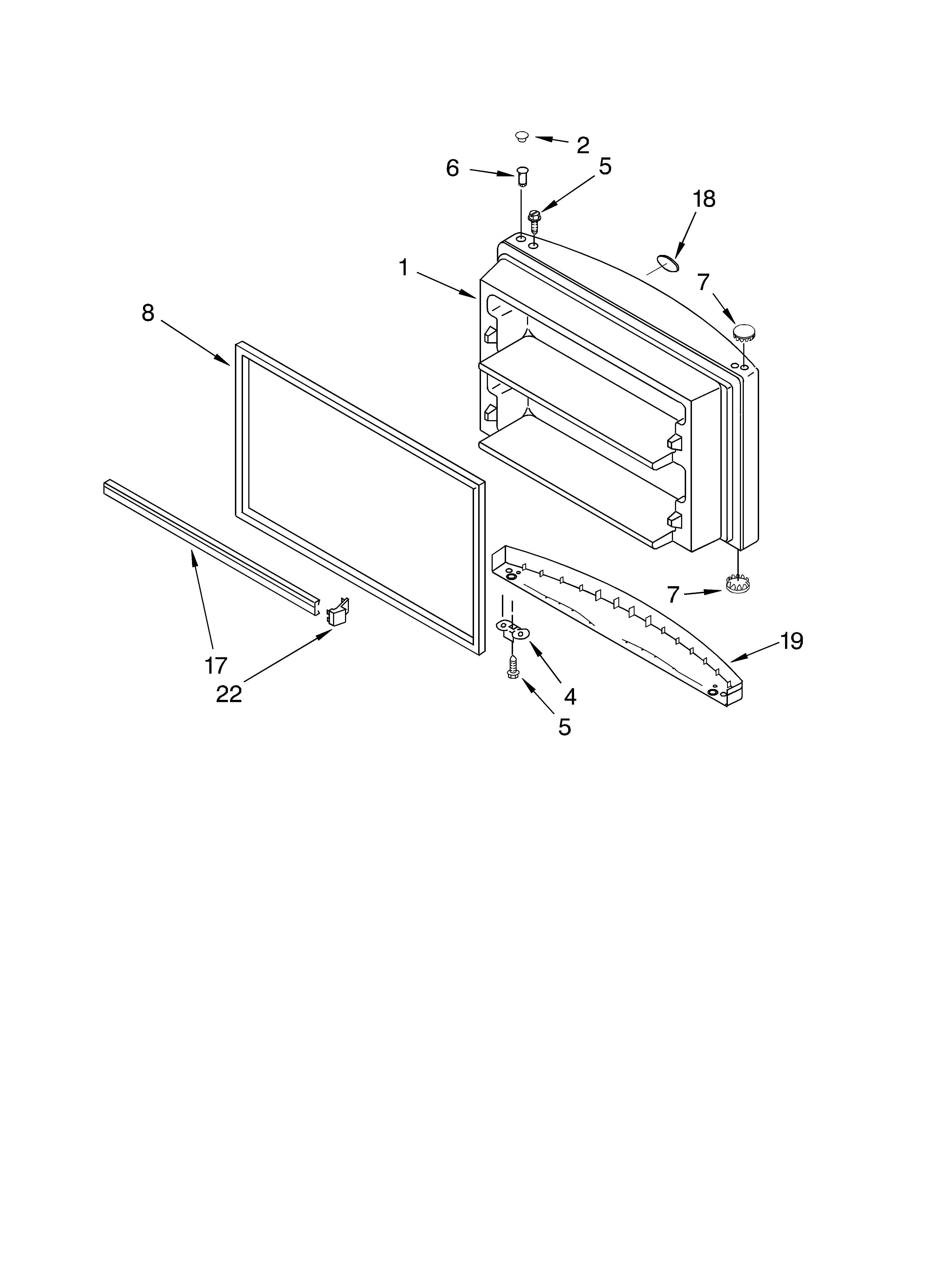 Freezer door