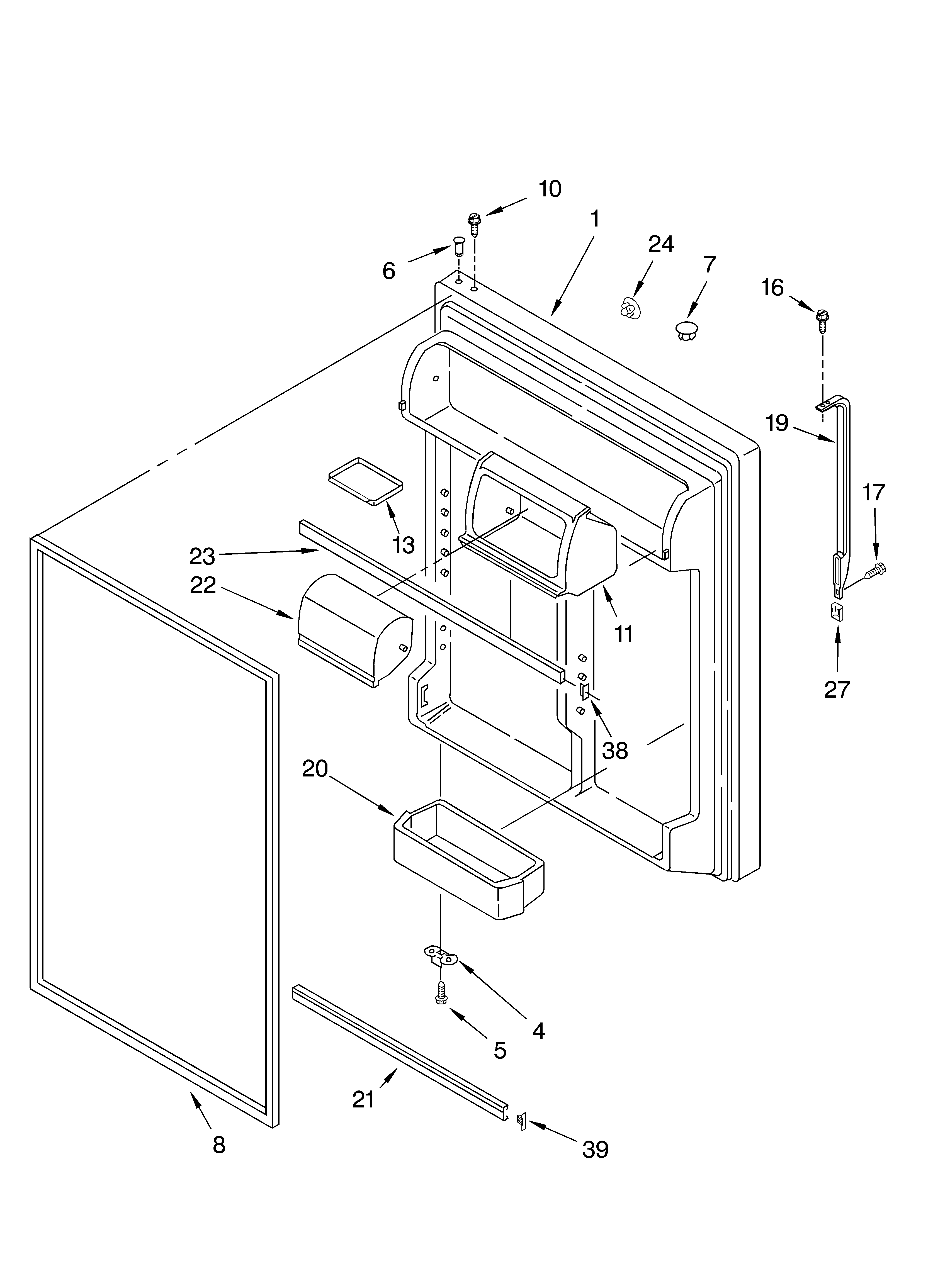 Refrigerator door