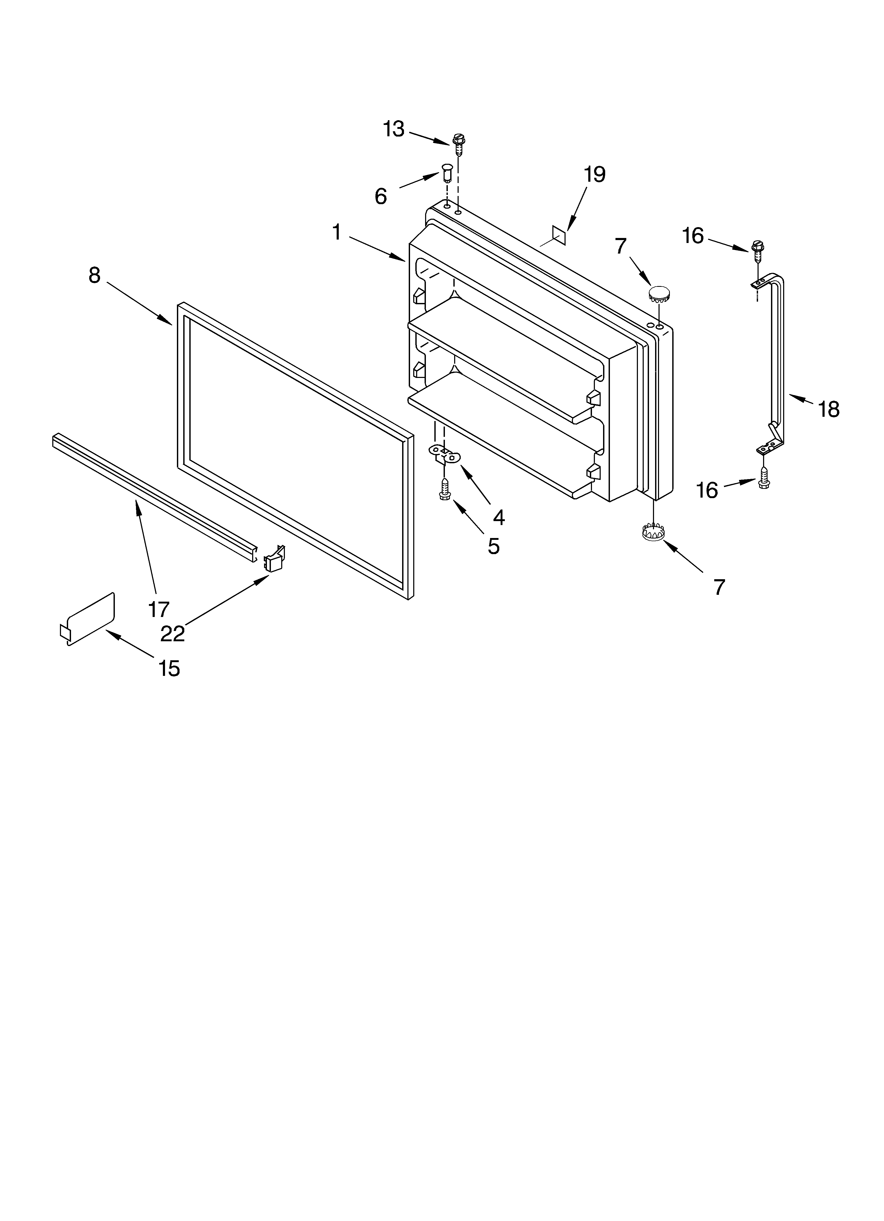 Freezer door
