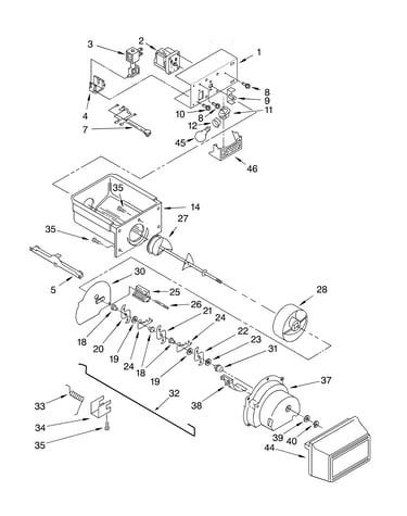 Motor and ice container