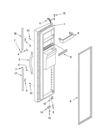 Freezer door