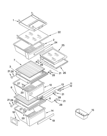 Refrigerator shelf
