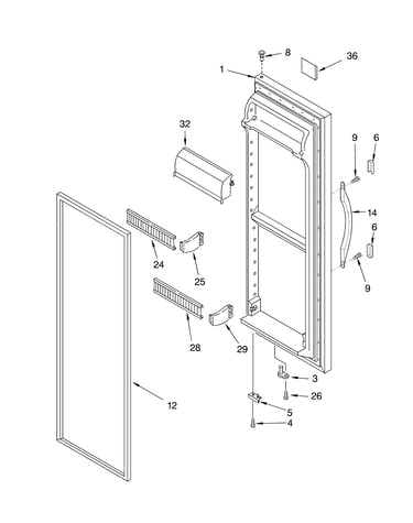 Refrigerator door