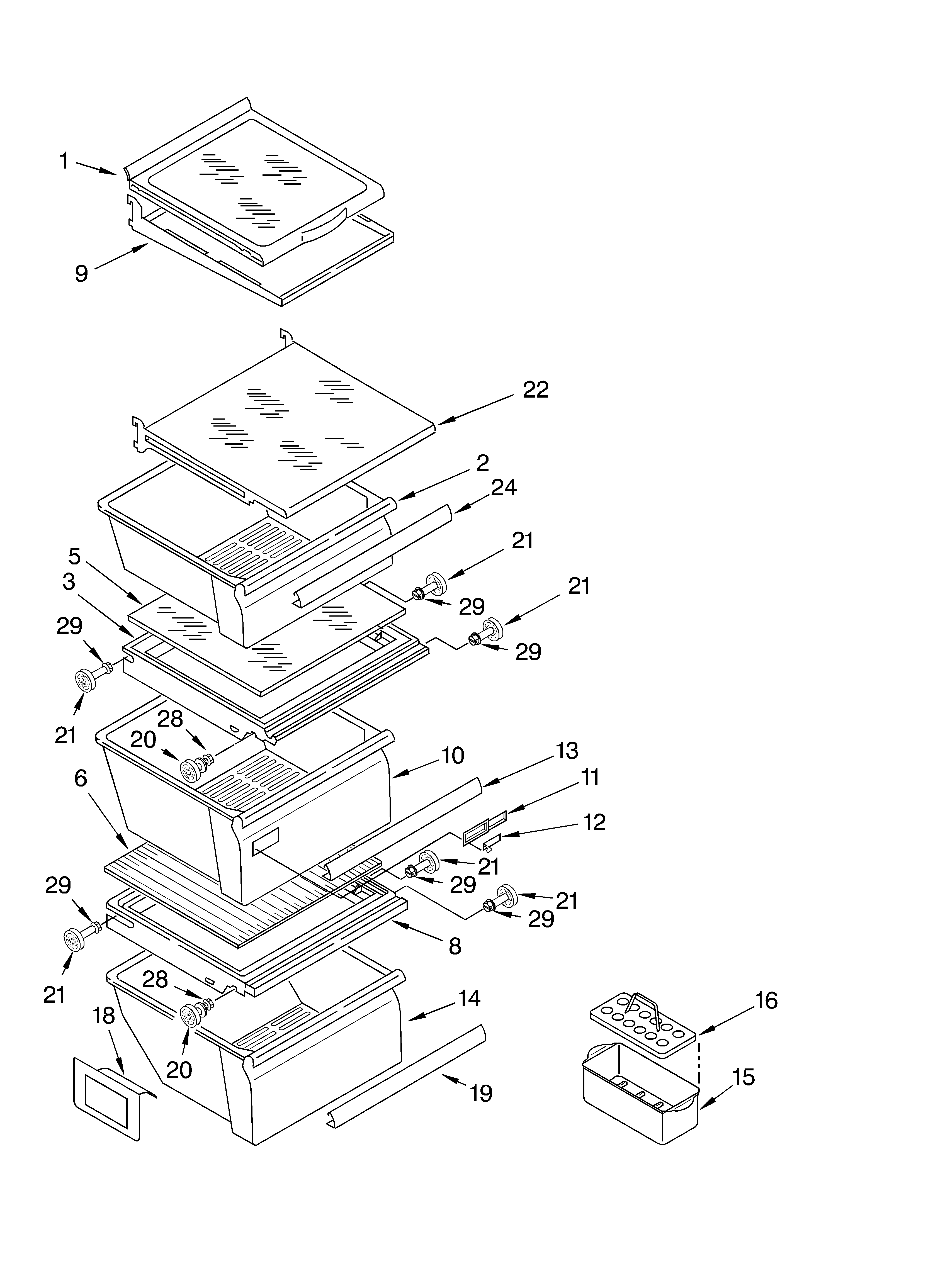 Refrigerator shelf