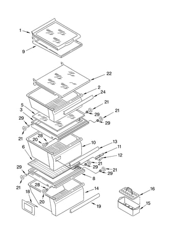 Refrigerator shelf