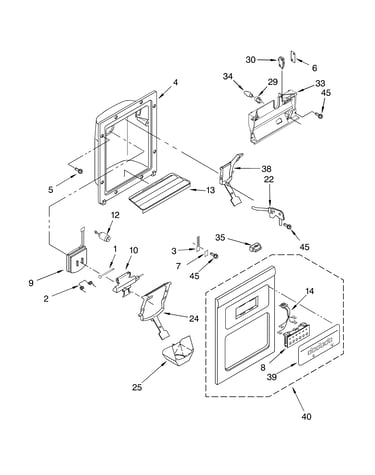 Dispenser front
