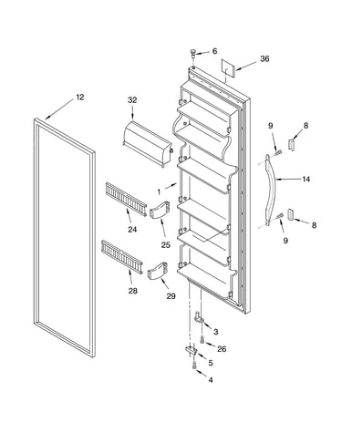 Refrigerator door