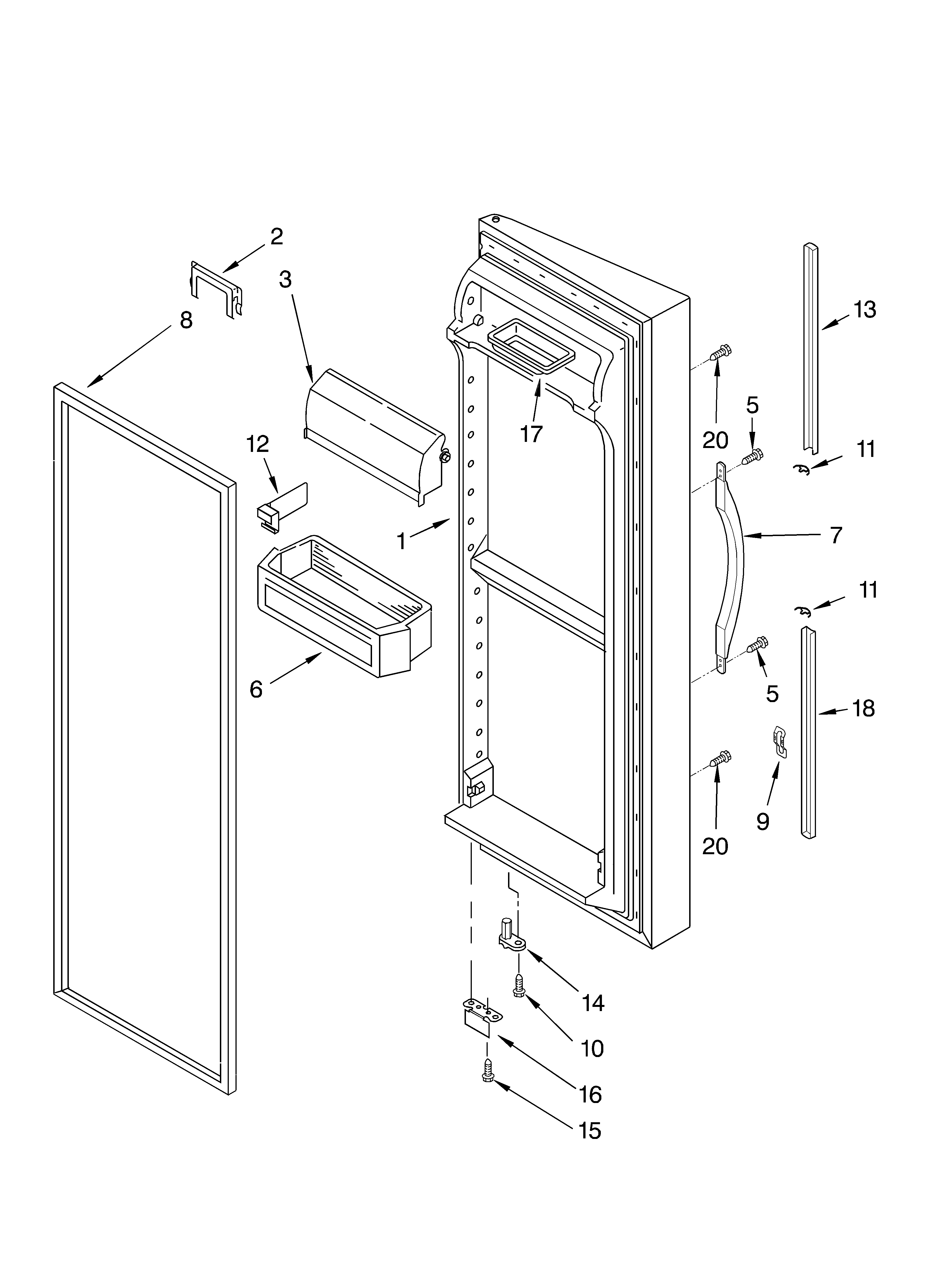 Refrigerator door