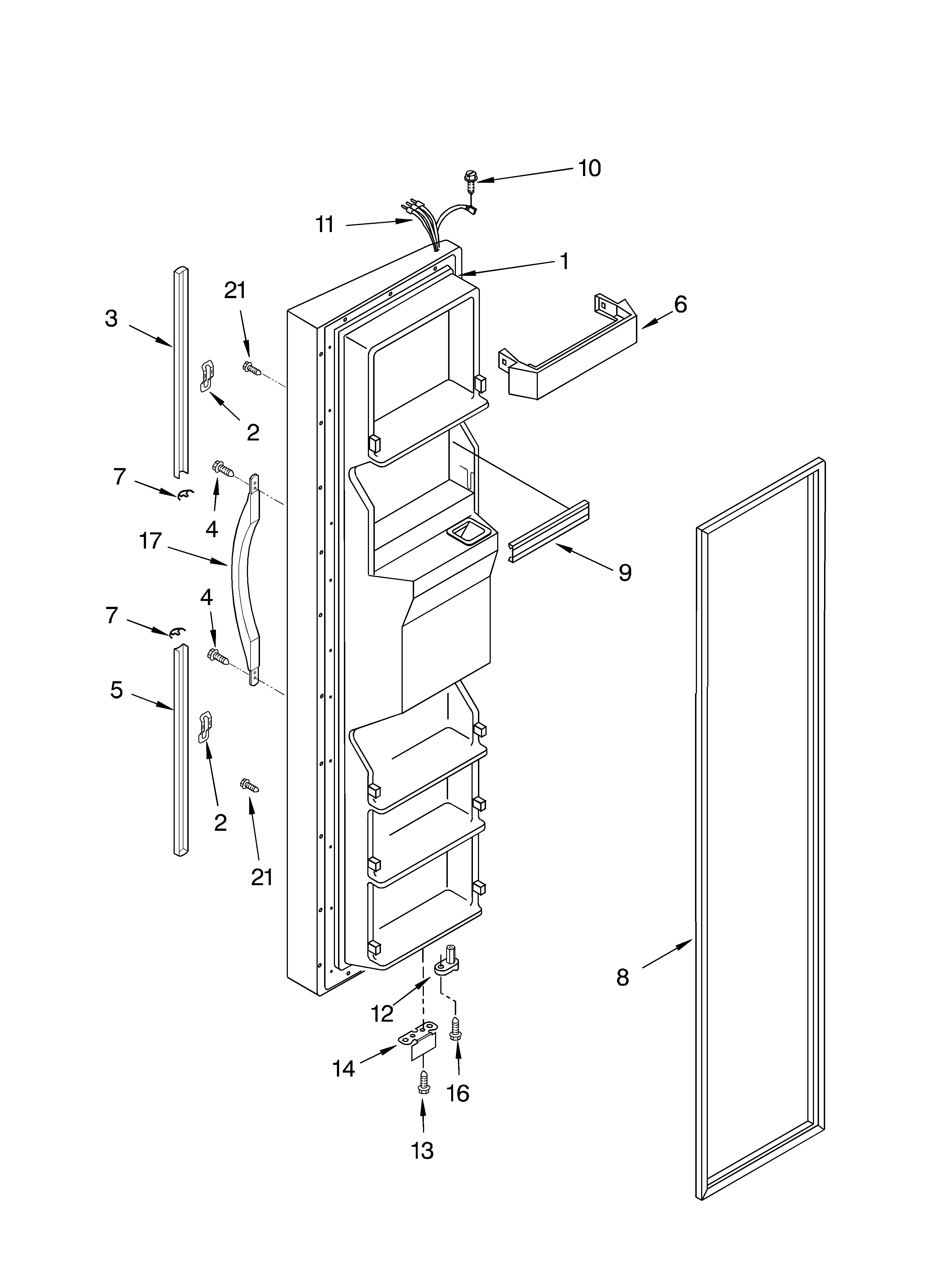 Freezer door