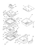 Refrigerator shelf parts