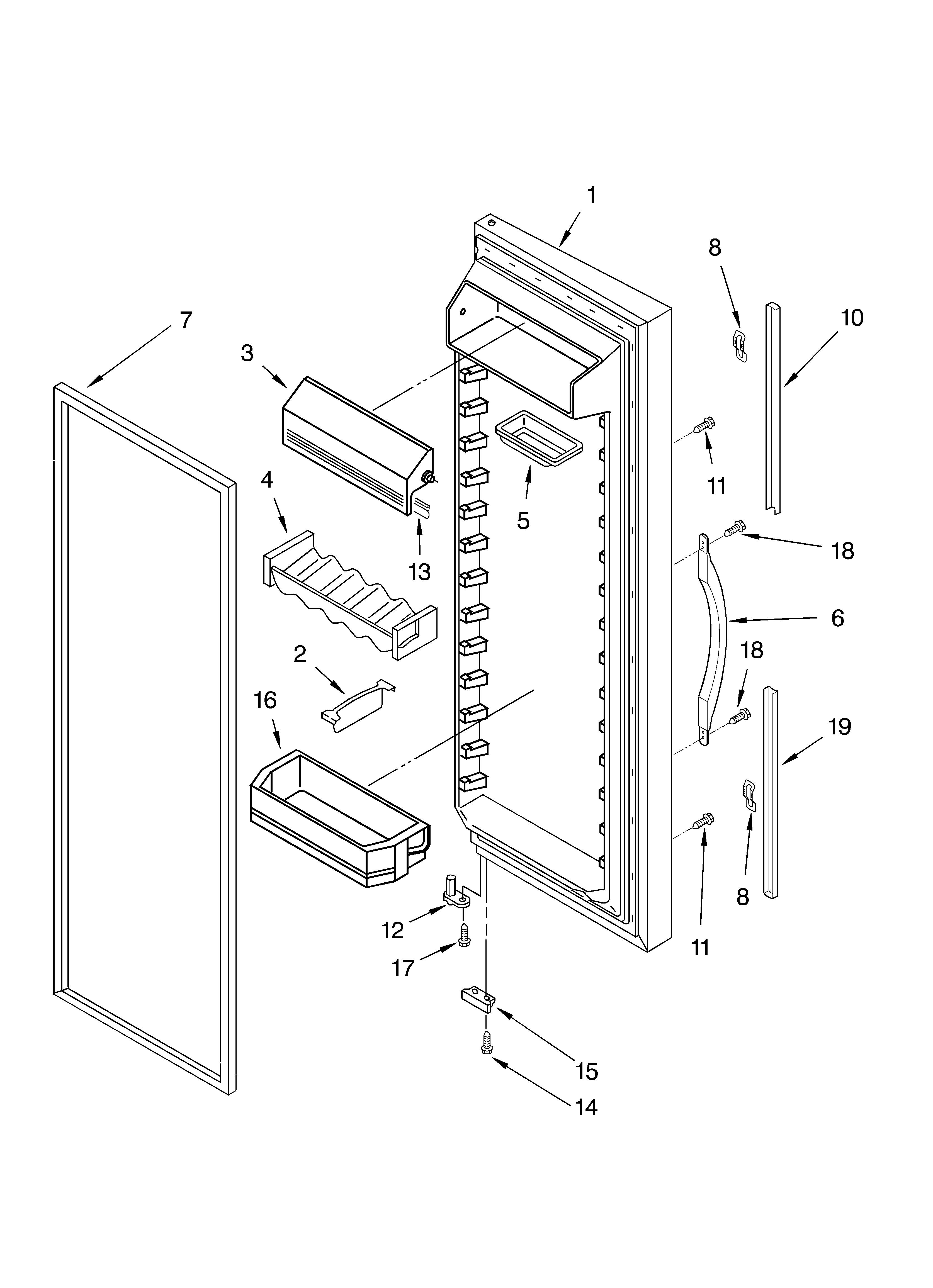 Refrigerator door parts