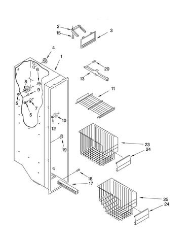 Freezer liner parts